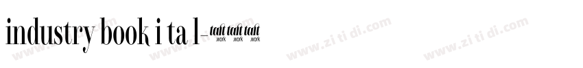 industry book i ta l字体转换